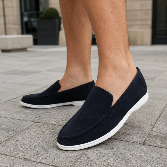 Men's leather loafers vintage style without laces Sonny