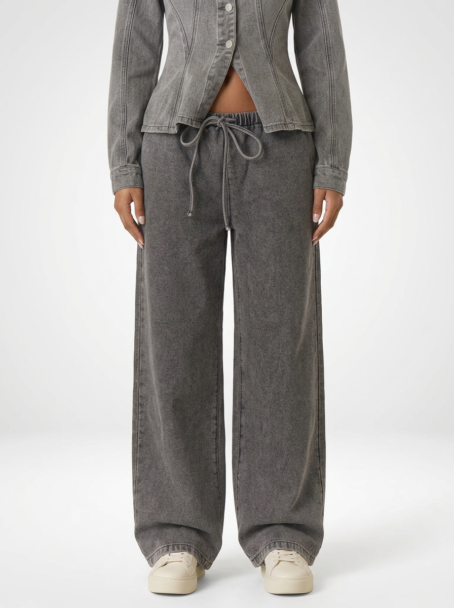 Women’s Wide Leg Denim Trousers