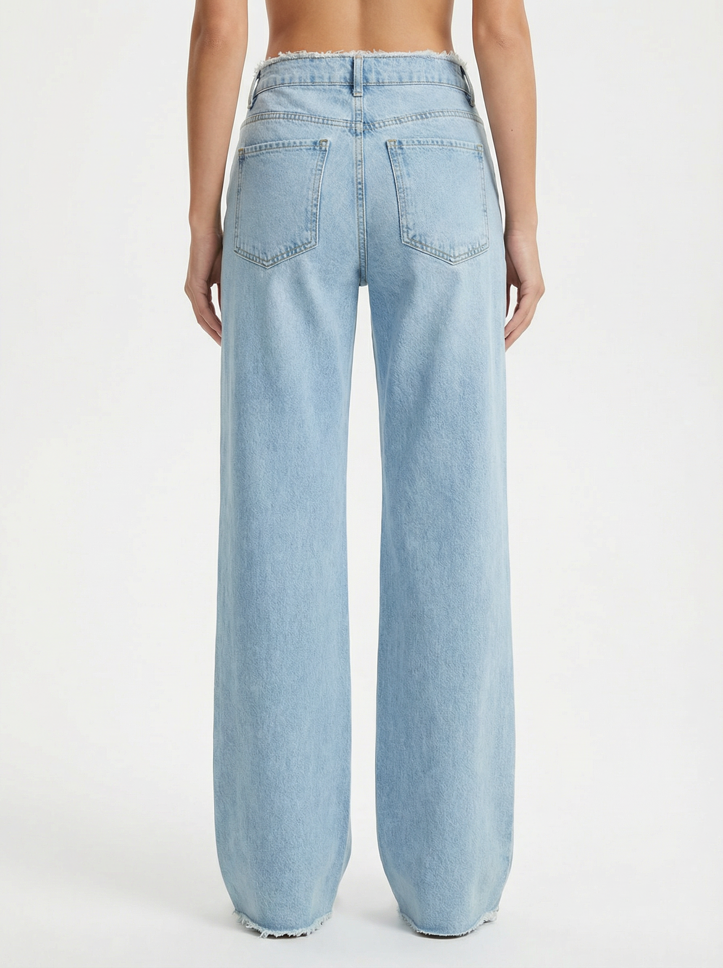 Women’s High Waist Light Wash Wide Leg Denim Jeans