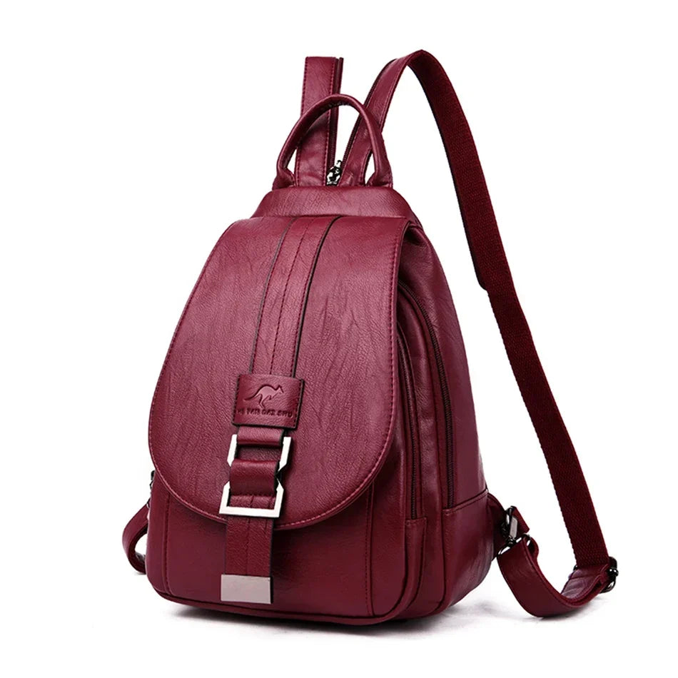 Women's Faux Leather Backpack | Waterproof, Spacious