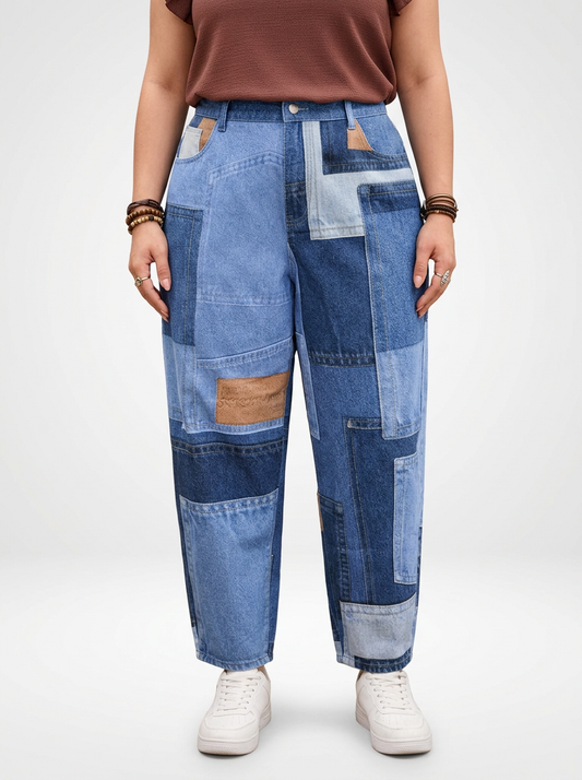 Women’s Baggy Cropped Denim Harem Pants